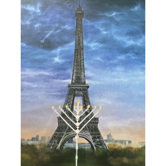 Puzzle 500 Pcs "A Tower of Light" Chanukah Menorah Lighting Eiffel Tower - Picture 2 of 6